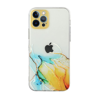 για iPhone 14 13 12 11 Pro Max Mini XS X XR 7 8 Plus SE3 2020 Θήκη IMD Laser Bling Marble Soft Clear Cover Funda Housing Coque