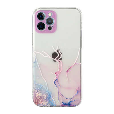 για iPhone 14 13 12 11 Pro Max Mini XS X XR 7 8 Plus SE3 2020 Θήκη IMD Laser Bling Marble Soft Clear Cover Funda Housing Coque