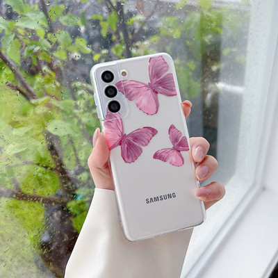 за Samsung Galaxy S22 S21 S20 Ultra Plus FE 5G A53 A73 A52S A33 A72 A13 Калъф Cute Tiger Leopard Clear Soft Full Camera Cover
