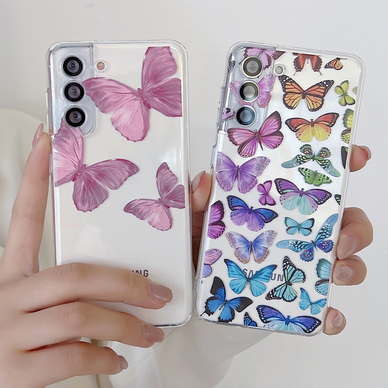 за Samsung Galaxy S22 S21 S20 Ultra Plus FE 5G A53 A73 A52S A33 A72 A13 Калъф Cute Tiger Leopard Clear Soft Full Camera Cover