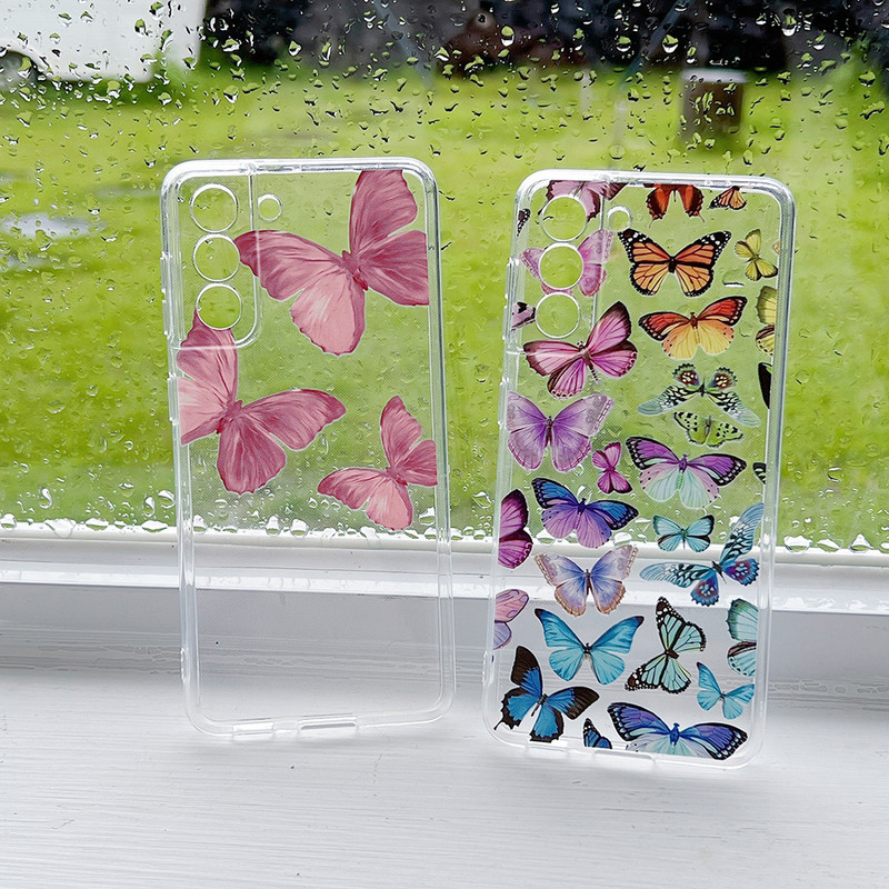 за Samsung Galaxy S22 S21 S20 Ultra Plus FE 5G A53 A73 A52S A33 A72 A13 Калъф Cute Tiger Leopard Clear Soft Full Camera Cover