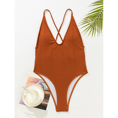 Peachtan Egyrészes női fürdőruha Masszív, magas szabású fürdőruhák V-nyakú fürdőruha conjunto biquinis feminino trajes de baño mujer