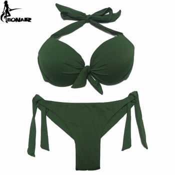 EONAR 2022 Bikini Solid Swimsuits Γυναικεία Push Up Σετ μπικίνι Brazilian Cut/Κλασσικό κάτω μέρος Μαγιό Sexy Plus Size