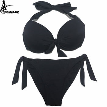 EONAR 2022 Bikini Solid Swimsuits Γυναικεία Push Up Σετ μπικίνι Brazilian Cut/Κλασσικό κάτω μέρος Μαγιό Sexy Plus Size