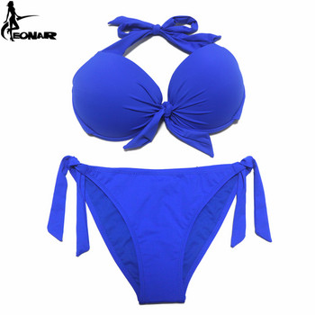 EONAR 2022 Bikini Solid Swimsuits Γυναικεία Push Up Σετ μπικίνι Brazilian Cut/Κλασσικό κάτω μέρος Μαγιό Sexy Plus Size