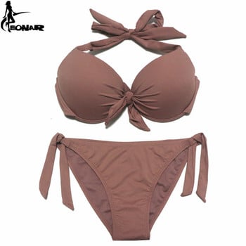 EONAR 2022 Bikini Solid Swimsuits Γυναικεία Push Up Σετ μπικίνι Brazilian Cut/Κλασσικό κάτω μέρος Μαγιό Sexy Plus Size