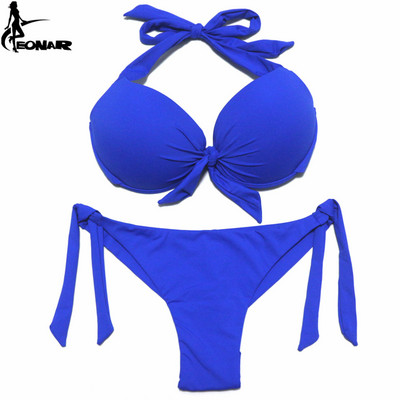 EONAR 2022 Bikini Solid Swimsuits Γυναικεία Push Up Σετ μπικίνι Brazilian Cut/Κλασσικό κάτω μέρος Μαγιό Sexy Plus Size