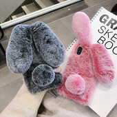 Γούνινη θήκη 3D Bunny Ears για Samsung Galaxy S20 FE S22 Ultra S21 Plus Note 20 A21S A02S A12 A22 A32 A42 A52 A72 A51 A71 A50