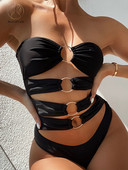 Crni jednodijelni kupaći kostim Ženski izdubljeni kupaći kostimi Push up kupaći kostimi Conjunto Biquinis Feminino Trajes De Baño Mujer 2022.