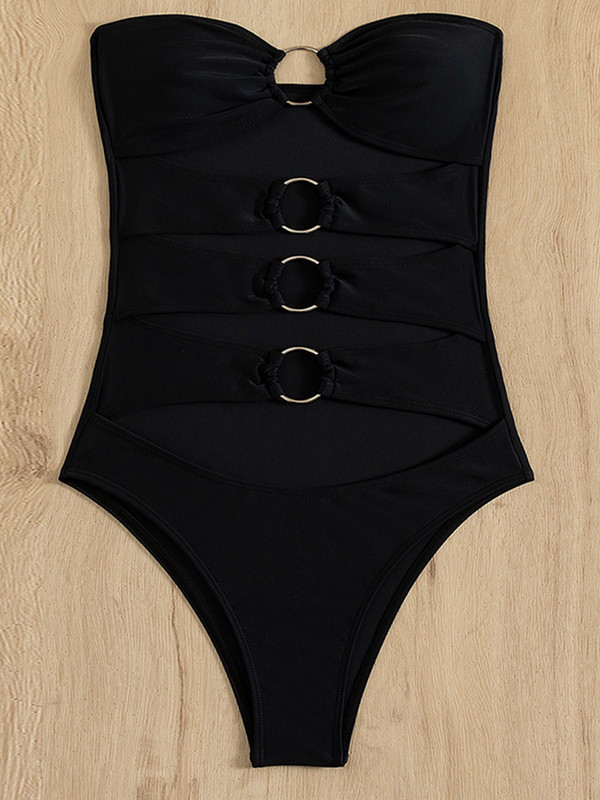 Crni jednodijelni kupaći kostim Ženski izdubljeni kupaći kostimi Push up kupaći kostimi Conjunto Biquinis Feminino Trajes De Baño Mujer 2022.