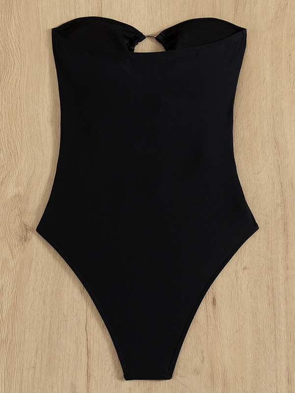 Crni jednodijelni kupaći kostim Ženski izdubljeni kupaći kostimi Push up kupaći kostimi Conjunto Biquinis Feminino Trajes De Baño Mujer 2022.