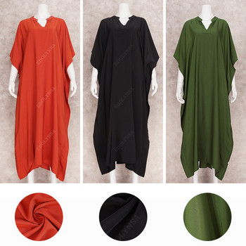 2023 Μακρύ Κόκκινο Kaftan Plus Size V-neck Maxi Φόρεμα Καλοκαιρινό Γυναικεία Ρούχα Παραλία Κάλυμμα μαγιό ρόμπα de plage sarong Q1344