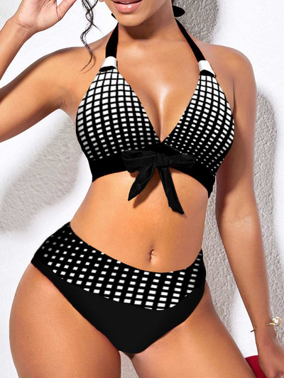 2023. aasta Push Up bikiinikomplekt, päitsetega ujumistrikoo, naiste suvine kõrge vöökohaga ujumisriided, naiste ujumisriided, suplejad Mayo bikiini rannariided