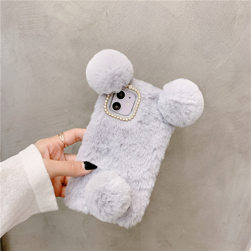 За Samsung Galaxy A02S A73 5G A51 A71 A50 A70 A30 A21S A22 S22 S20 S21 Plus Note 20 Ultra TPU Cute Panda Плюшен пухкав калъф за телефон