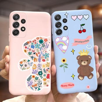 Για Samsung A13 4G Θήκη Cute Fashion Bear Cartoon Couple Case σιλικόνης για τηλέφωνο Samsung Galaxy A13 A 13 Shell