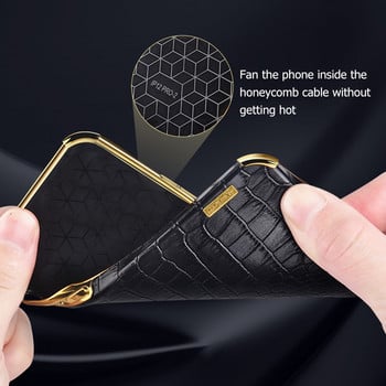 Θήκη Crocodile Leather For Xiaomi Mi11 Ultra Mi11 Lite Magentic Cover για Xiaomi Mi 11 12s Ultra Mi 12s 12 x pro 11lite Case