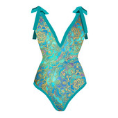 Дамски ретро бански костюм от една част и пола Deep V Ретро празнична плажна рокля Дизайнерски бански костюм Лятно облекло за сърф