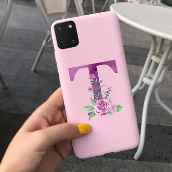 Θήκες τηλεφώνου Cute Letters για Samsung Galaxy S10 Lite Θήκη Note 10 Lite Μαλακό λεπτό κάλυμμα πλάτης για τσάντες Samsung Galaxy Note10 Lite