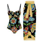 Γυναικείο ρετρό μαγιό Holiday beachwear με εμπριμέ σχεδιαστή μαγιό beachwear καλοκαιρινά ρούχα για σερφ