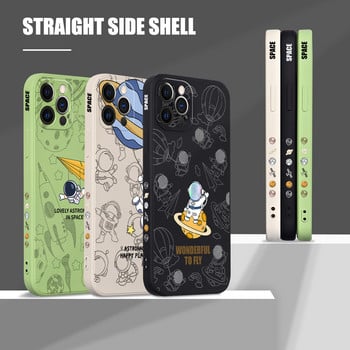 Για Xiaomi Mi 12t Pro Cover Θήκη Astronaut Liquid Silicone Case για Xiaomi Mi12t Mi13 Pro Mi 12 11 Lite 5G NE 12S 11T 11 10 Pro Case