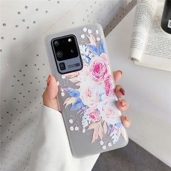 Θήκη 3D Flower Για Samsung Galaxy S20 FE S21 Ultra S10 S9 S8 Plus Θήκη σιλικόνης για SAMSUNG Note 20 Ultra 8 9 10 Plus Κάλυμμα