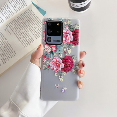 Θήκη 3D Flower Για Samsung Galaxy S20 FE S21 Ultra S10 S9 S8 Plus Θήκη σιλικόνης για SAMSUNG Note 20 Ultra 8 9 10 Plus Κάλυμμα