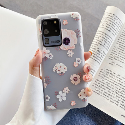 Θήκη 3D Flower Για Samsung Galaxy S20 FE S21 Ultra S10 S9 S8 Plus Θήκη σιλικόνης για SAMSUNG Note 20 Ultra 8 9 10 Plus Κάλυμμα