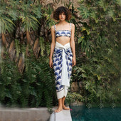 Γυναικεία μαγιό 3 τεμαχίων μόδας με εμπριμέ μπικίνι και καλυμμένα ρούχα Καλοκαιρινά μαγιό Ψηλόμεση μαγιό 2022