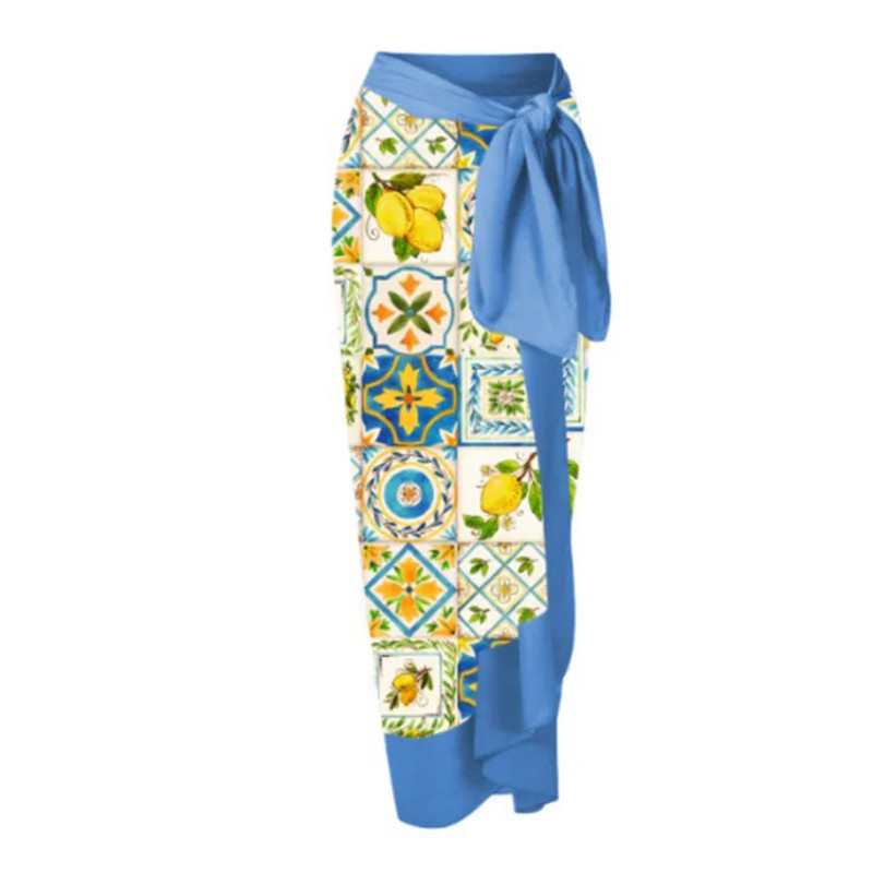 Vintage kupaći kostim i suknja Asimetrična blagdanska haljina za plažu Dizajnerski kupaći kostim Vintage ljetna odjeća za surfanje