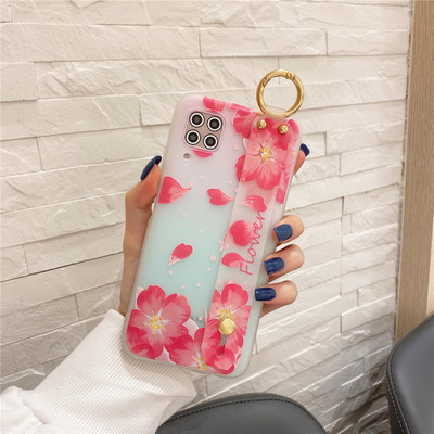 Θήκη καρπού για Xiaomi Mi 11 Lite 11 Ultra 10 Pro 9 Lite Θήκες Soft Silicone For Xiaomi POCO M3 Luxury Flowers Cover