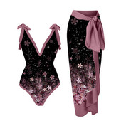 Ženska retro suknja za kupaći kostim Blagdanska haljina za plažu Ljubičasta maska Dizajnerski kupaći kostim Ljetna suknja Vintage odjeća za surfanje