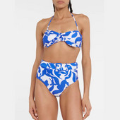 Γυναικείο ολόσωμο μαγιό μπλε κάλυμμα Deep V Design Holiday Beach Dress Summer Surf Wear Vintage Cover Up