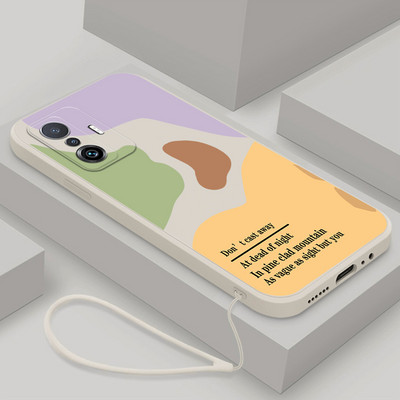 За Xiaomi Mi 12t Pro Cover Цветен течен силиконов калъф за Xiaomi Mi 11 Lite 5G NE Mi12t Mi 11t 11 12 10 Pro Калъф с Landyard