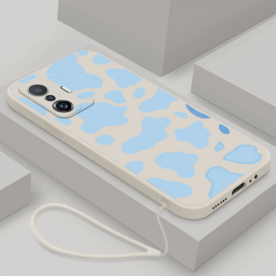 За Xiaomi Mi 12t Pro Cover Цветен течен силиконов калъф за Xiaomi Mi 11 Lite 5G NE Mi12t Mi 11t 11 12 10 Pro Калъф с Landyard