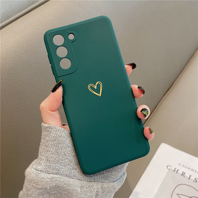 Θήκη τηλεφώνου Love Heart για Samsung Galaxy A52 A72 S21 Plus S20 FE A32 A51 A71 Note 20 Ultra S22 Candy Color Μαλακό ματ πίσω κάλυμμα