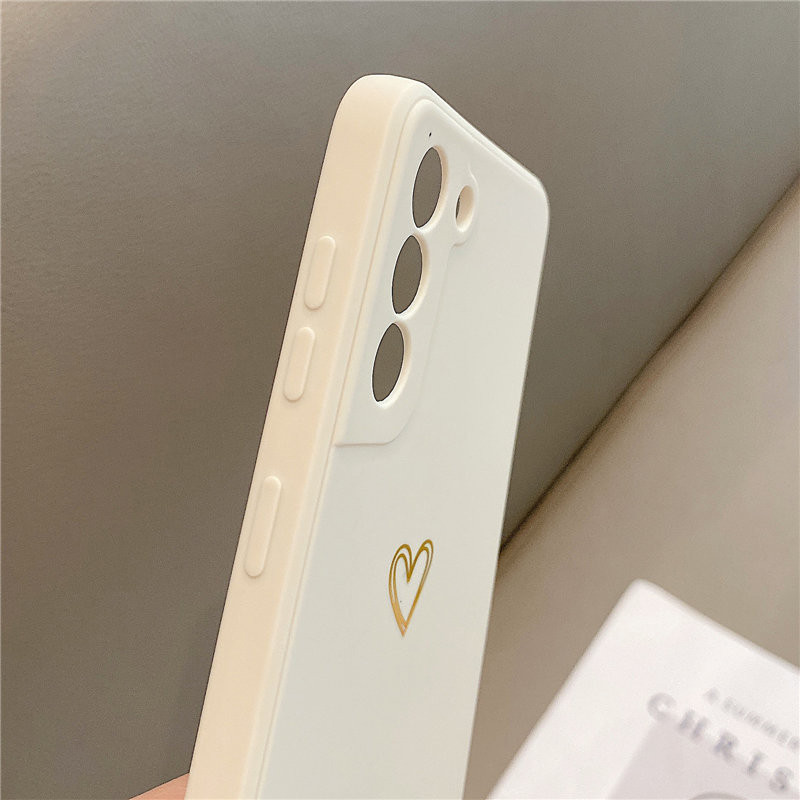 Θήκη τηλεφώνου Love Heart για Samsung Galaxy A52 A72 S21 Plus S20 FE A32 A51 A71 Note 20 Ultra S22 Candy Color Μαλακό ματ πίσω κάλυμμα