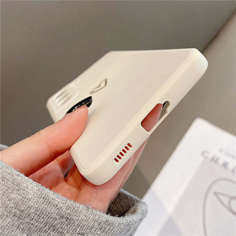 Θήκη τηλεφώνου Love Heart για Samsung Galaxy A52 A72 S21 Plus S20 FE A32 A51 A71 Note 20 Ultra S22 Candy Color Μαλακό ματ πίσω κάλυμμα