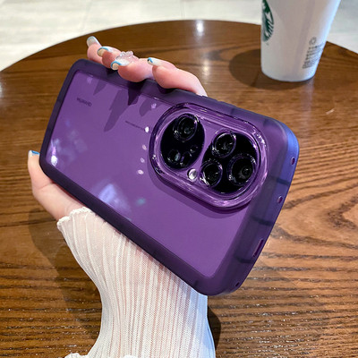 за Huawei P50 P40 P30 Pro Mate 40 30 Nova 9 SE 8 Honor 50 70 60 Калъф Удароустойчив Bumper Camera Protect Matte Clear Soft Cover