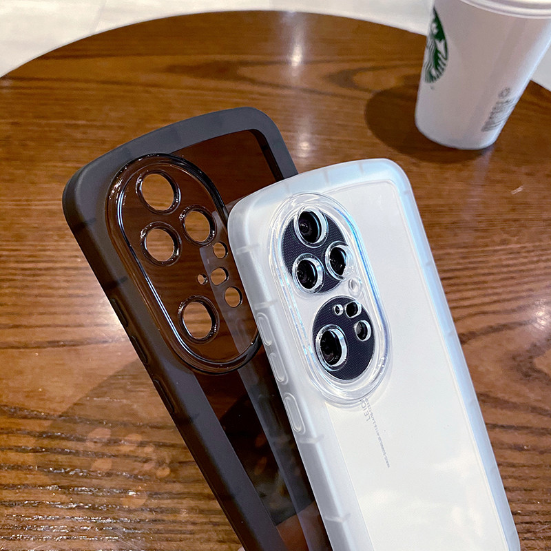 за Huawei P50 P40 P30 Pro Mate 40 30 Nova 9 SE 8 Honor 50 70 60 Калъф Удароустойчив Bumper Camera Protect Matte Clear Soft Cover