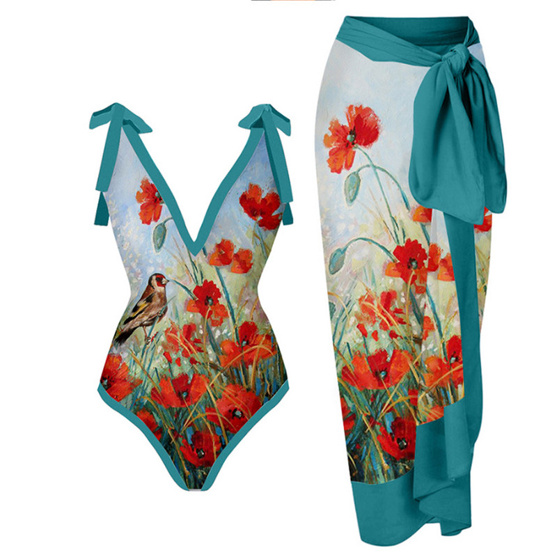 Ženski jednodijelni kupaći kostim sa suknjom Kupaći kostim za pokrivanje Retro blagdanska haljina za plažu bez leđa Ljetni elegantni kupaći kostim za surfanje
