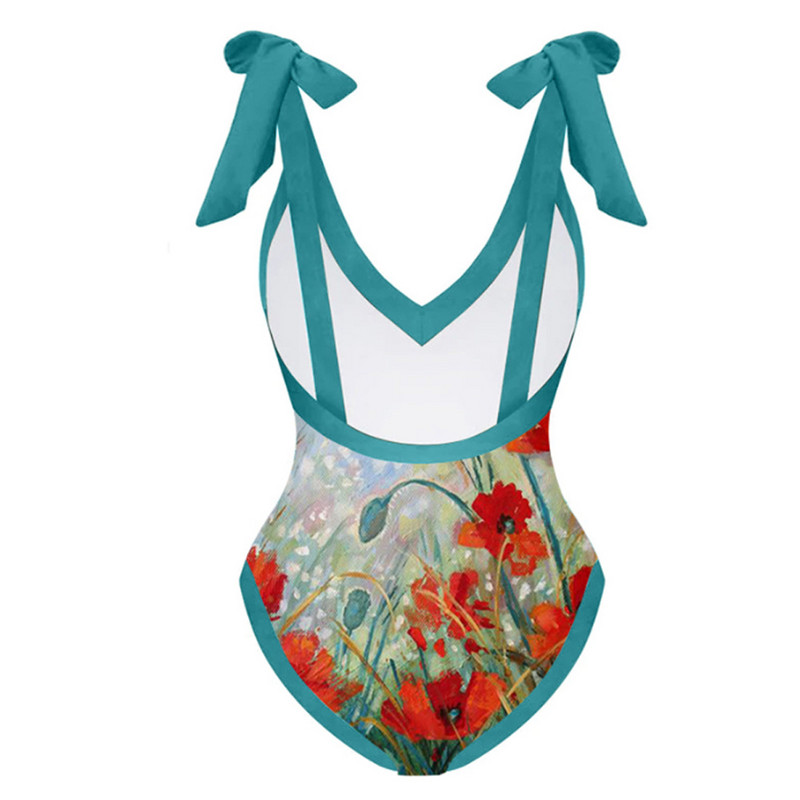 Ženski jednodijelni kupaći kostim sa suknjom Kupaći kostim za pokrivanje Retro blagdanska haljina za plažu bez leđa Ljetni elegantni kupaći kostim za surfanje