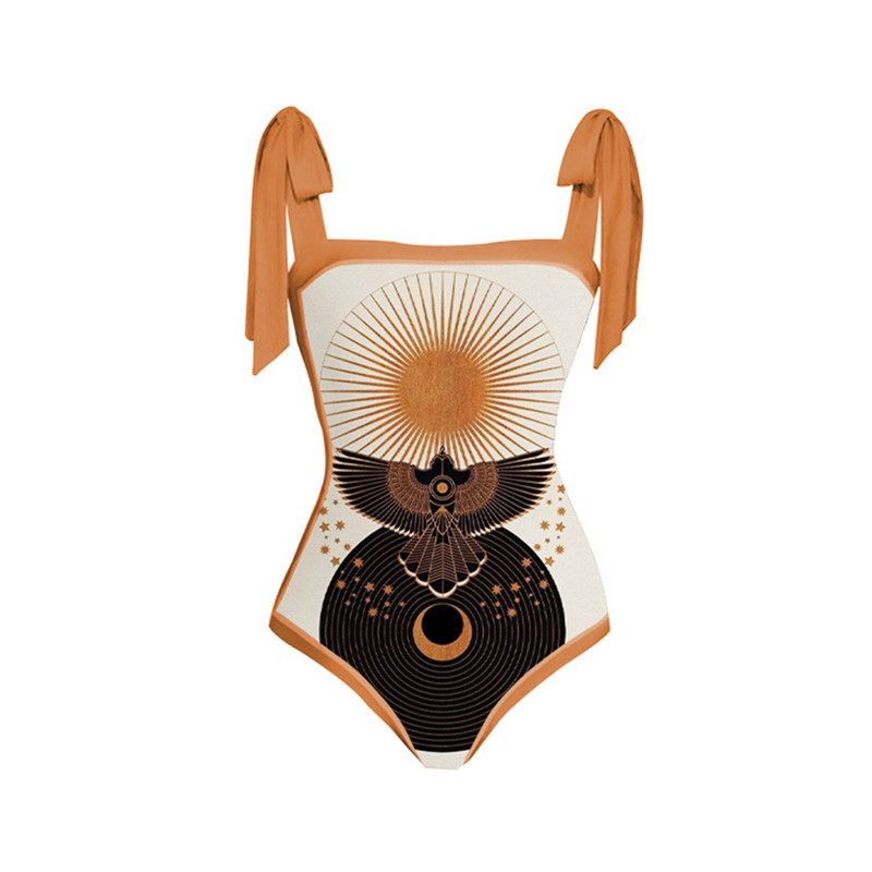 Modni jednodijelni kupaći kostim s kravatom i suknjom Blagdanska haljina za plažu Dizajnerski kupaći kostim Ljetna odjeća za surfanje