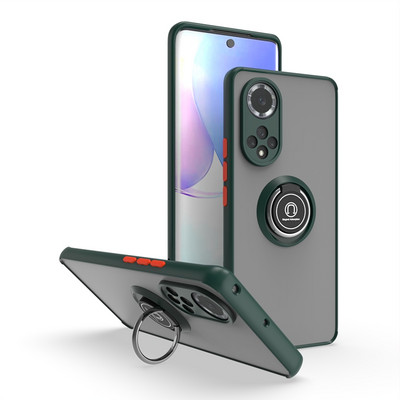 Θήκη βάσης δακτυλίου για Huawei P30 Pro P40 P20 Pro Matet 20 Honor 30 40 Nova 6 7 8 8i Matte Auto Focus σιλικόνης κάλυμμα τηλεφώνου