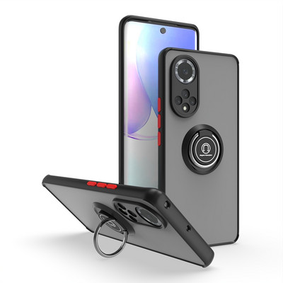 Θήκη βάσης δακτυλίου για Huawei P30 Pro P40 P20 Pro Matet 20 Honor 30 40 Nova 6 7 8 8i Matte Auto Focus σιλικόνης κάλυμμα τηλεφώνου