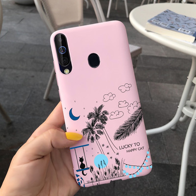 За калъф за Samsung Galaxy A60 SM-A606F Луксозен калъф с рисувани бонбони Мек силиконов калъф за телефон за Samsung A60 A 60 Fundas Cover Coque