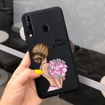 За калъф за Samsung Galaxy A60 SM-A606F Луксозен калъф с рисувани бонбони Мек силиконов калъф за телефон за Samsung A60 A 60 Fundas Cover Coque