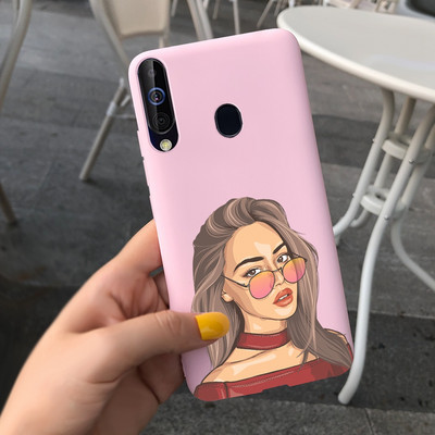 За калъф за Samsung Galaxy A60 SM-A606F Луксозен калъф с рисувани бонбони Мек силиконов калъф за телефон за Samsung A60 A 60 Fundas Cover Coque