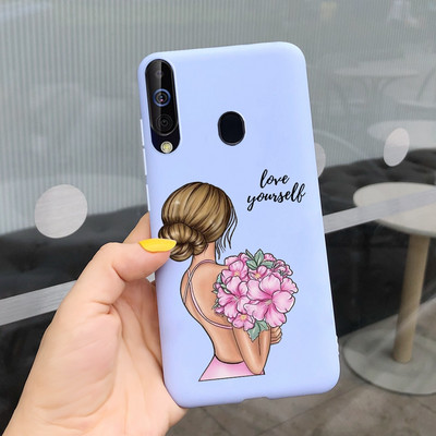 За калъф за Samsung Galaxy A60 SM-A606F Луксозен калъф с рисувани бонбони Мек силиконов калъф за телефон за Samsung A60 A 60 Fundas Cover Coque