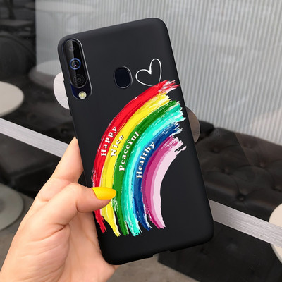 За калъф за Samsung Galaxy A60 SM-A606F Луксозен калъф с рисувани бонбони Мек силиконов калъф за телефон за Samsung A60 A 60 Fundas Cover Coque