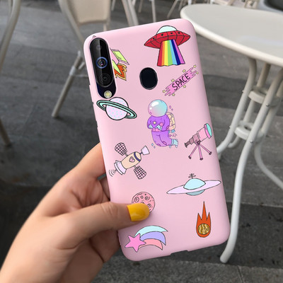 За калъф за Samsung Galaxy A60 SM-A606F Луксозен калъф с рисувани бонбони Мек силиконов калъф за телефон за Samsung A60 A 60 Fundas Cover Coque
